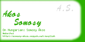 akos somosy business card